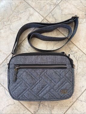 LUG - Super Coupe Convertible Quilted Crossbody Bag - Gray